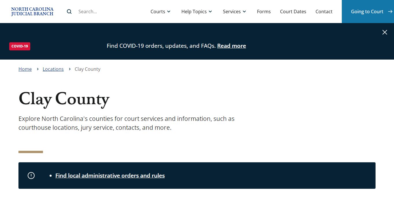 Clay County | North Carolina Judicial Branch - NCcourts